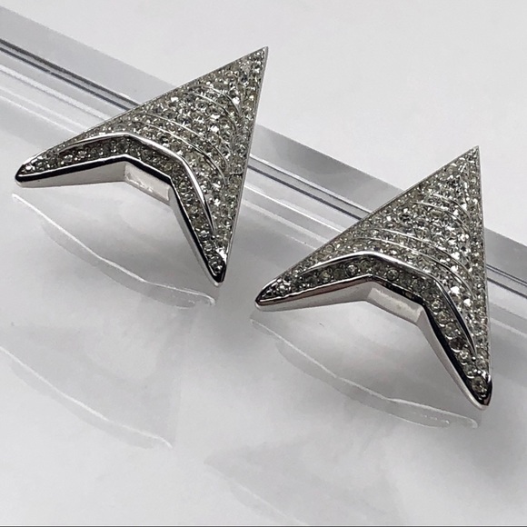 RARE VTG 80s CHRISTIAN DIOR ARROW HEAD EARRINGS - Picture 12 of 14